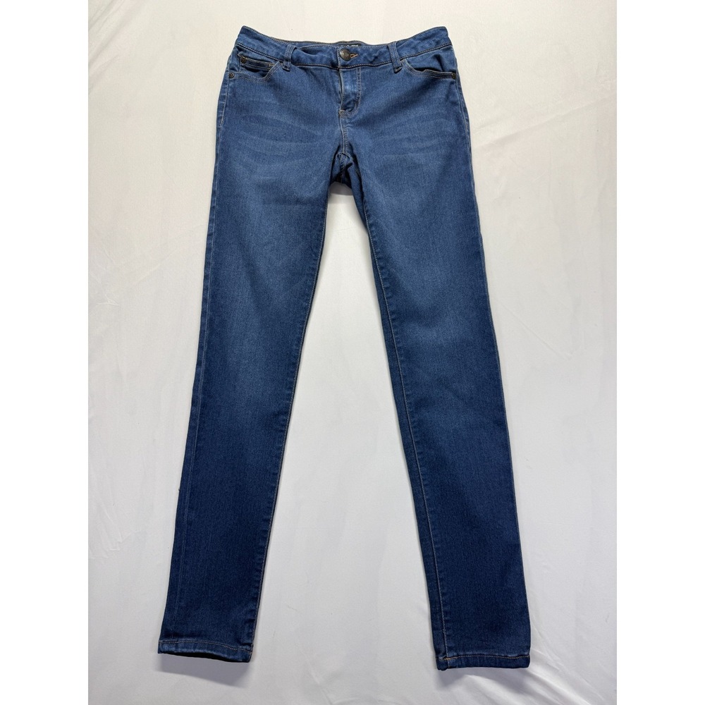 Celebrity Pink Jeans Womens 9 Blue Denim Stretch Medium Wash Skinny Leg Low Rise